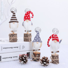 Christmas Decoration Faceless Doll Cardcase Creative Wooden Forester Note Clip Photo Clip Decoration Arrangement